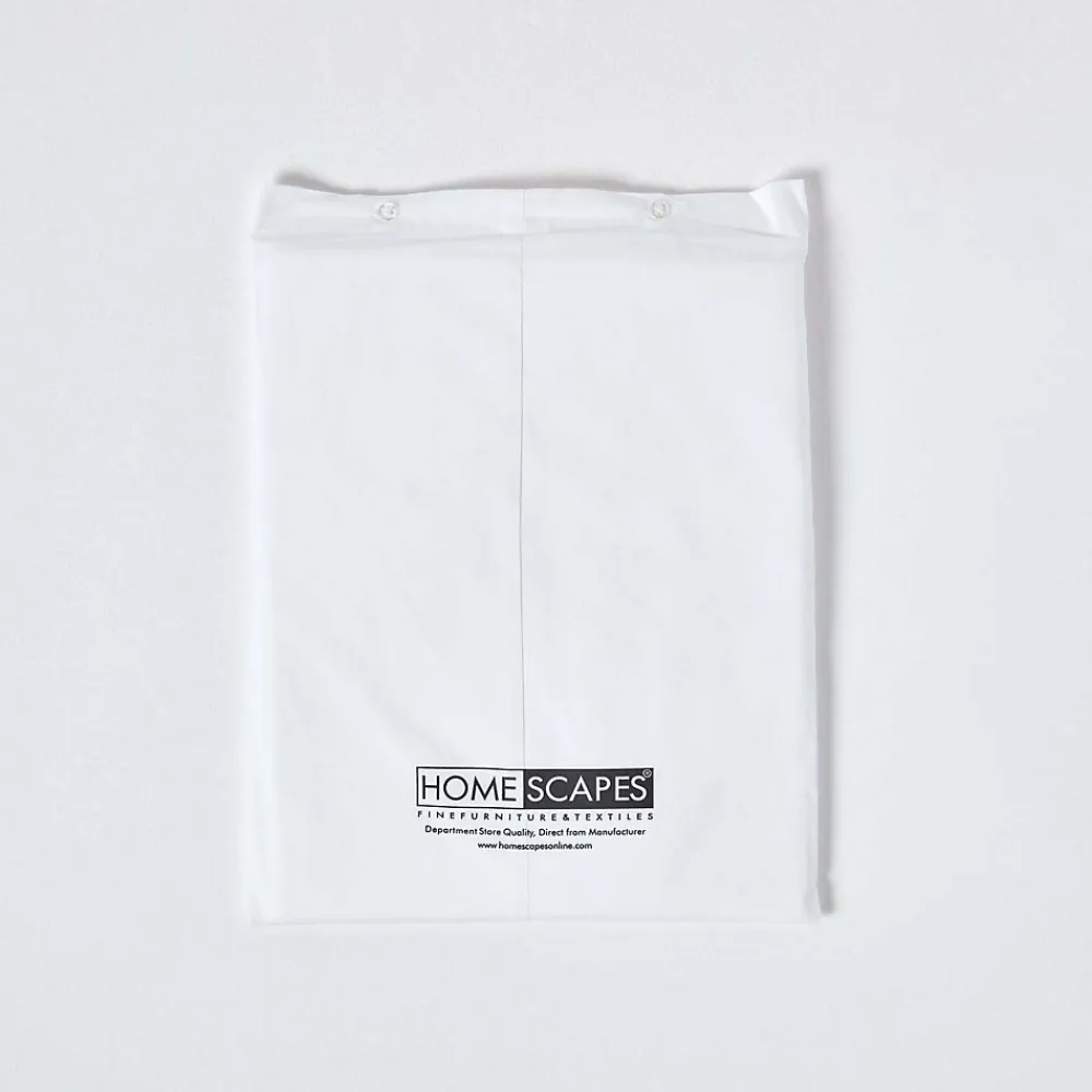 Drap plat uni 100 % coton égyptien 200 fils blanc, 270x300 cm ->Homescapes