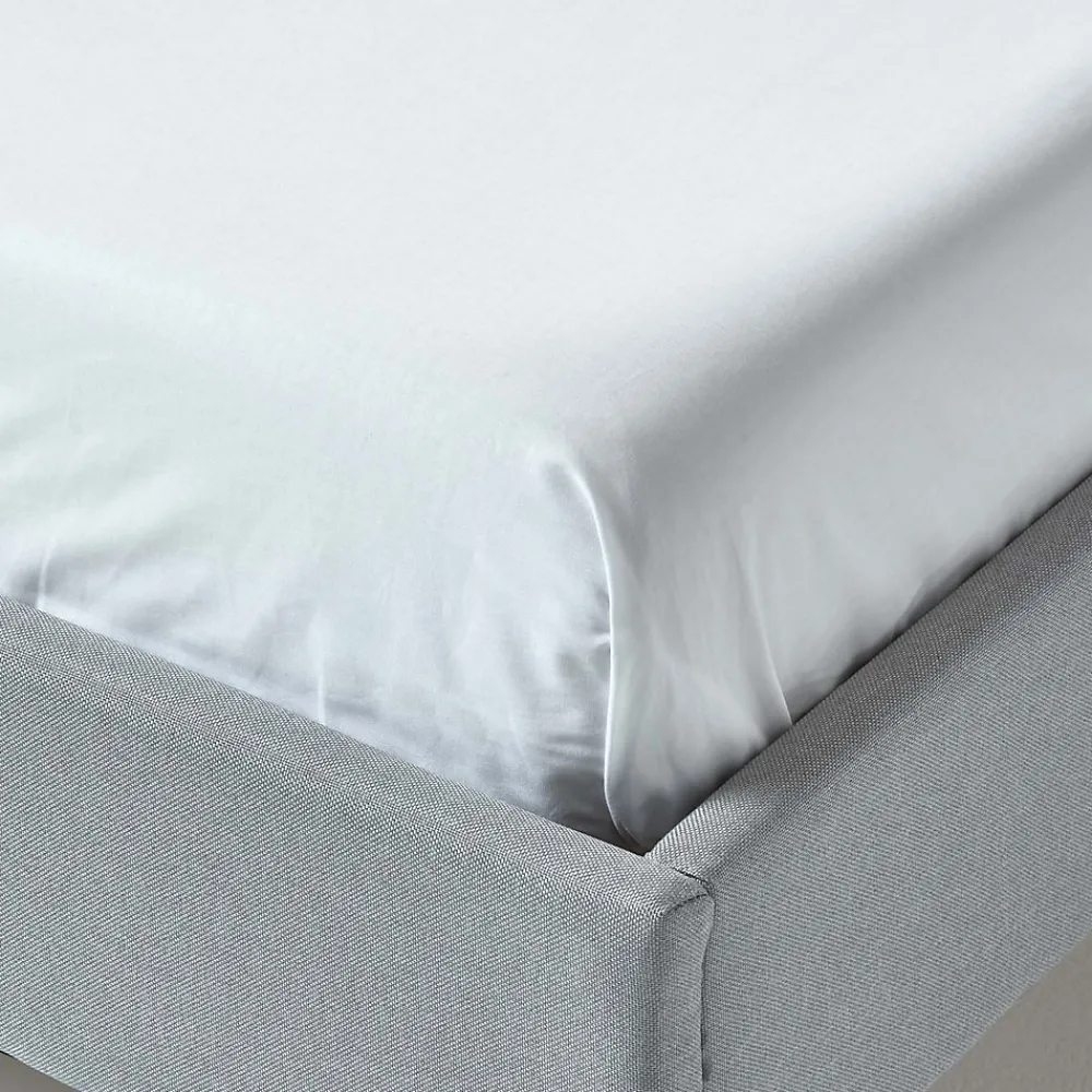 Homescapes Drap plat uni 100 % coton égyptien 200 fils blanc, 178x255 cm -* Drap Plat