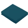 Tradilinge Drap Plat Uni en 100 % Coton (240x310 cm - Bleu Paon)* Drap Plat