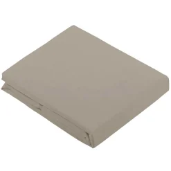 Tradilinge Drap Plat Uni en 100 % Coton (180x290 cm - Beige)* Drap Plat