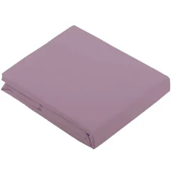 Drap Plat Uni en 100 % Coton (240x310 cm - Vieux rose)>Tradilinge Online
