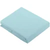 Drap Plat Uni en 100 % Coton (180x290 cm - Bleu ciel)>Tradilinge New