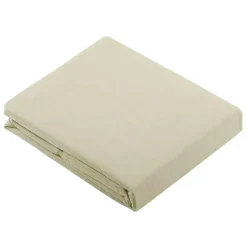 Drap Plat Uni en 100 % Coton (180x290 cm - Ecru)>Tradilinge New