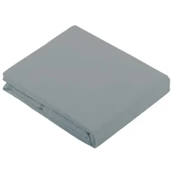Drap Plat Uni en 100 % Coton (240x310 cm - Gris Galet)>Tradilinge New