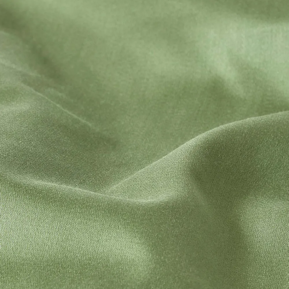 Homescapes Drap plat uni en coton égyptien bio 400 fils vert mousse, 230x255 cm -* Drap Plat