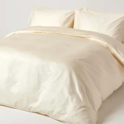 Homescapes Drap plat uni en coton égyptien bio 400 fils ècru, 240x275 cm -* Drap Plat