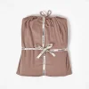 Homescapes Drap plat uni en coton égyptien bio 400 fils marron, 178x255 cm -* Drap Plat