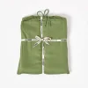 Homescapes Drap plat uni en coton égyptien bio 400 fils vert mousse, 240x275 cm -* Drap Plat