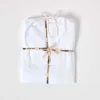 Homescapes Drap plat uni en coton égyptien bio 400 fils blanc, 275x275 cm -* Drap Plat