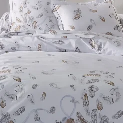 Linnea Drap plat 180x290 cm Percale pur coton PLUMES* Drap Plat