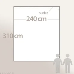 Linnea Drap plat 240x310 cm Percale pur coton PLUMES* Drap Plat