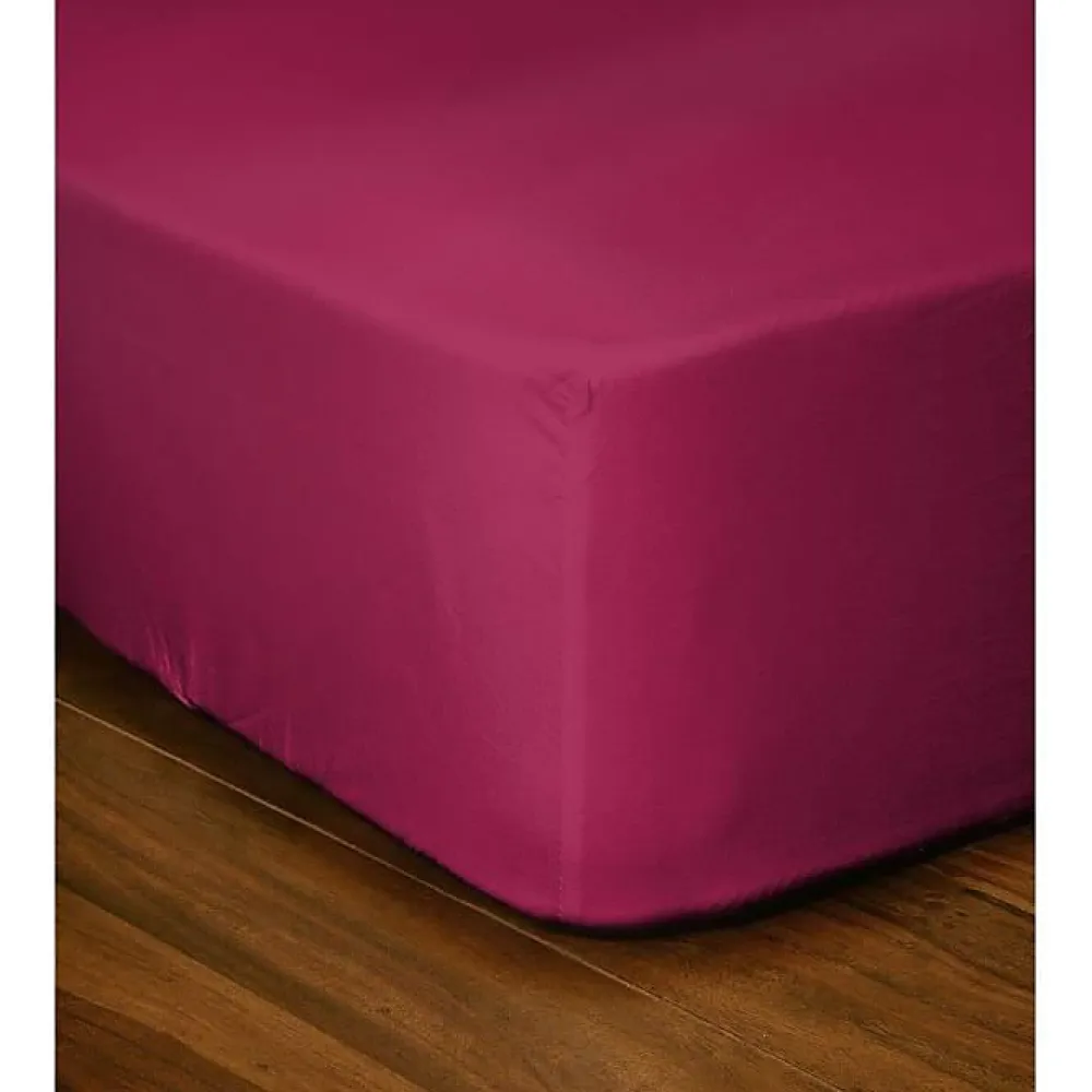 Drap-housse - - LH71616 - 140x190+25 cm - Fuchsia>Lovely Home Outlet