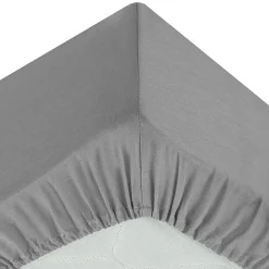 Atmosphera Créateur D'Intérieur Drap-housse - percale - gris - 160x200 cm - Atmosphera* Drap Housse|Drap Housse