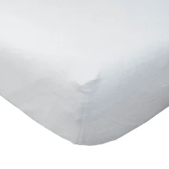 Drap-housse blanc en flanelle grand bonnet 180 gm² - 140 x 190 cm ->Homescapes Hot