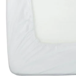 Drap-housse blanc en flanelle grand bonnet 180 gm² - 140 x 190 cm ->Homescapes Hot