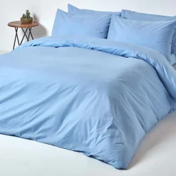 Homescapes Drap-housse bleu 100% coton égyptien 200 fils 90 x 190 cm -* Drap Housse|Drap Housse