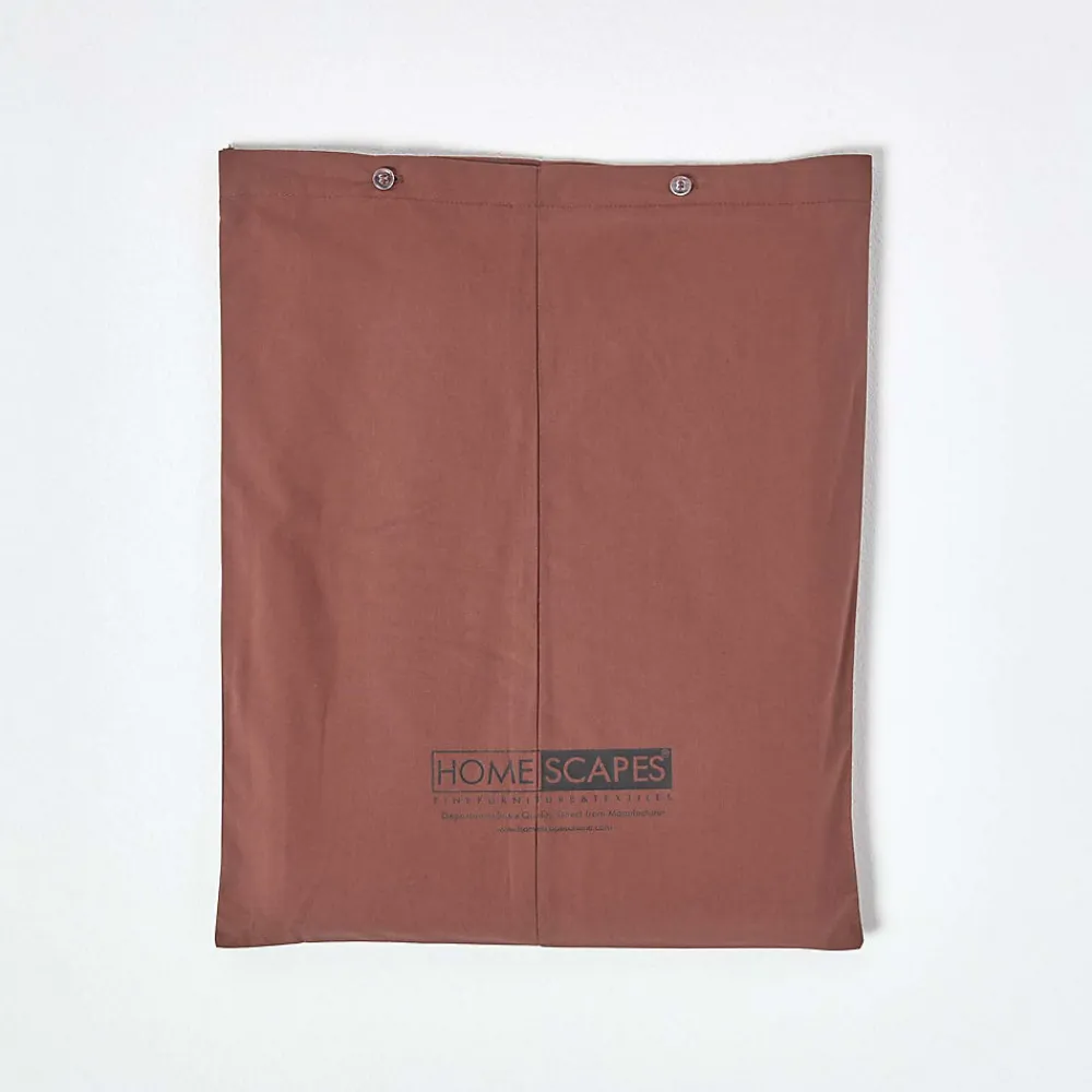 Drap-housse chocolat 100% coton égyptien 200 fils 140 x 200 cm ->Homescapes Best