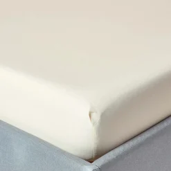 Drap-housse crème 100% coton égyptien 200 fils 90 x 190 cm ->Homescapes Hot