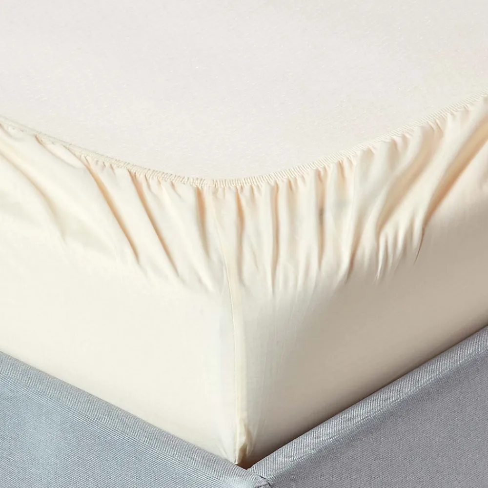 Homescapes Drap-housse crème 100% coton égyptien 200 fils 160 x 200 cm -* Drap Housse|Drap Housse
