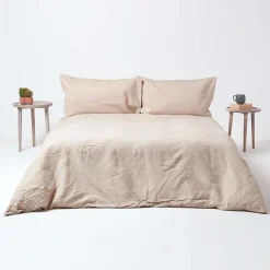 Homescapes Drap-housse en lin lavé beige - 140 x 190 cm -* Drap Housse|Drap Housse