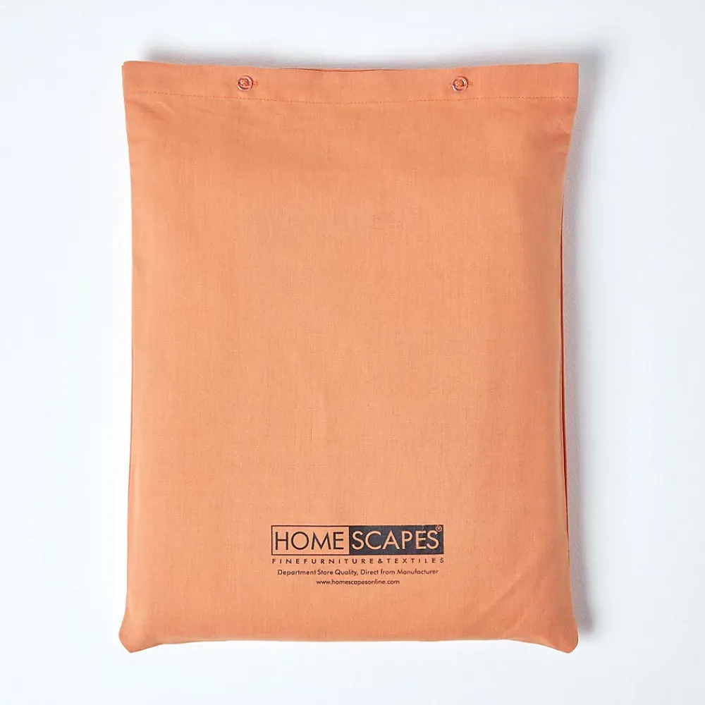 Homescapes Drap-housse grand bonnet en lin lavé orange - 140 x 190 cm -* Drap Housse|Drap Housse