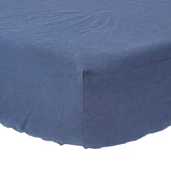 Homescapes Drap-housse grand bonnet en lin lavé bleu marine - 140 x 190 cm -* Drap Housse|Drap Housse