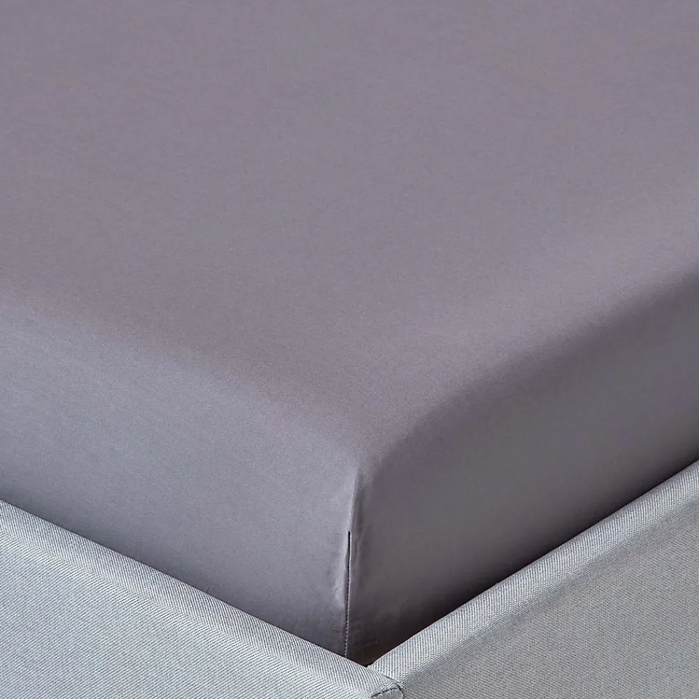 Homescapes Drap-housse gris foncé 100% coton égyptien 200 fils 180 x 200 cm -* Drap Housse|Drap Housse