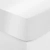 Drap-housse Isadora satin 160x200cm blanc - Atmosphera>Atmosphera Créateur D'Intérieur Online