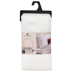 Drap-housse Isadora satin 160x200cm blanc - Atmosphera><noscript><img width=