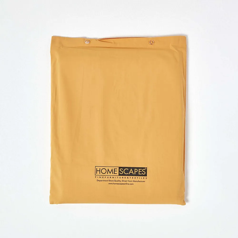 Drap-housse jaune moutarde 100% coton égyptien 200 fils 120 x 190 cm ->Homescapes Sale