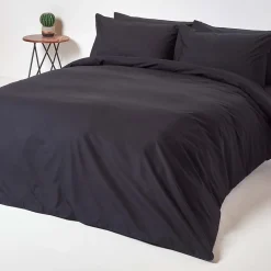 Homescapes Drap-housse noir 100% coton égyptien 200 fils 120 x 190 cm -* Drap Housse|Drap Housse