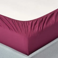 Homescapes Drap-housse prune 100% coton égyptien 200 fils 90 x 190 cm -* Drap Housse|Drap Housse