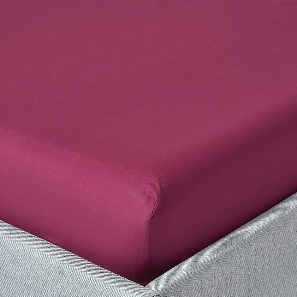 Homescapes Drap-housse prune 100% coton égyptien 200 fils 90 x 190 cm -* Drap Housse|Drap Housse