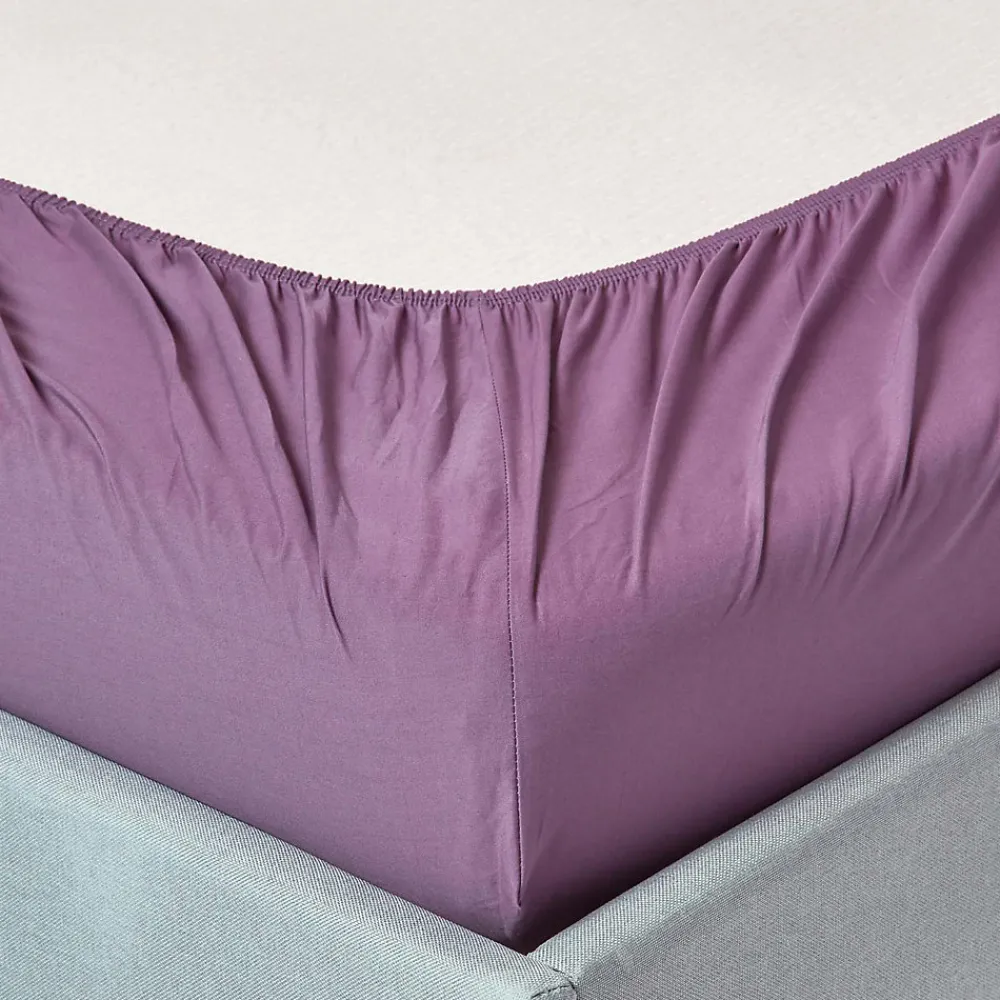 Drap-housse raisin 100% coton égyptien 200 fils 90 x 190 cm ->Homescapes Clearance