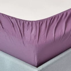 Homescapes Drap-housse raisin 100% coton égyptien 200 fils 120 x 190 cm -* Drap Housse|Drap Housse