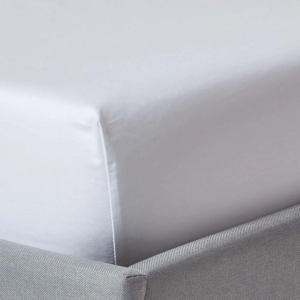 Homescapes Drap-housse uni 180 x 200 cm 100 % coton égyptien 1000 fils coloris blanc -* Drap Housse|Drap Housse