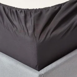 Homescapes Drap-housse uni 90 x 190 cm 100 % coton égyptien 1000 fils coloris gris foncé -* Drap Housse|Drap Housse