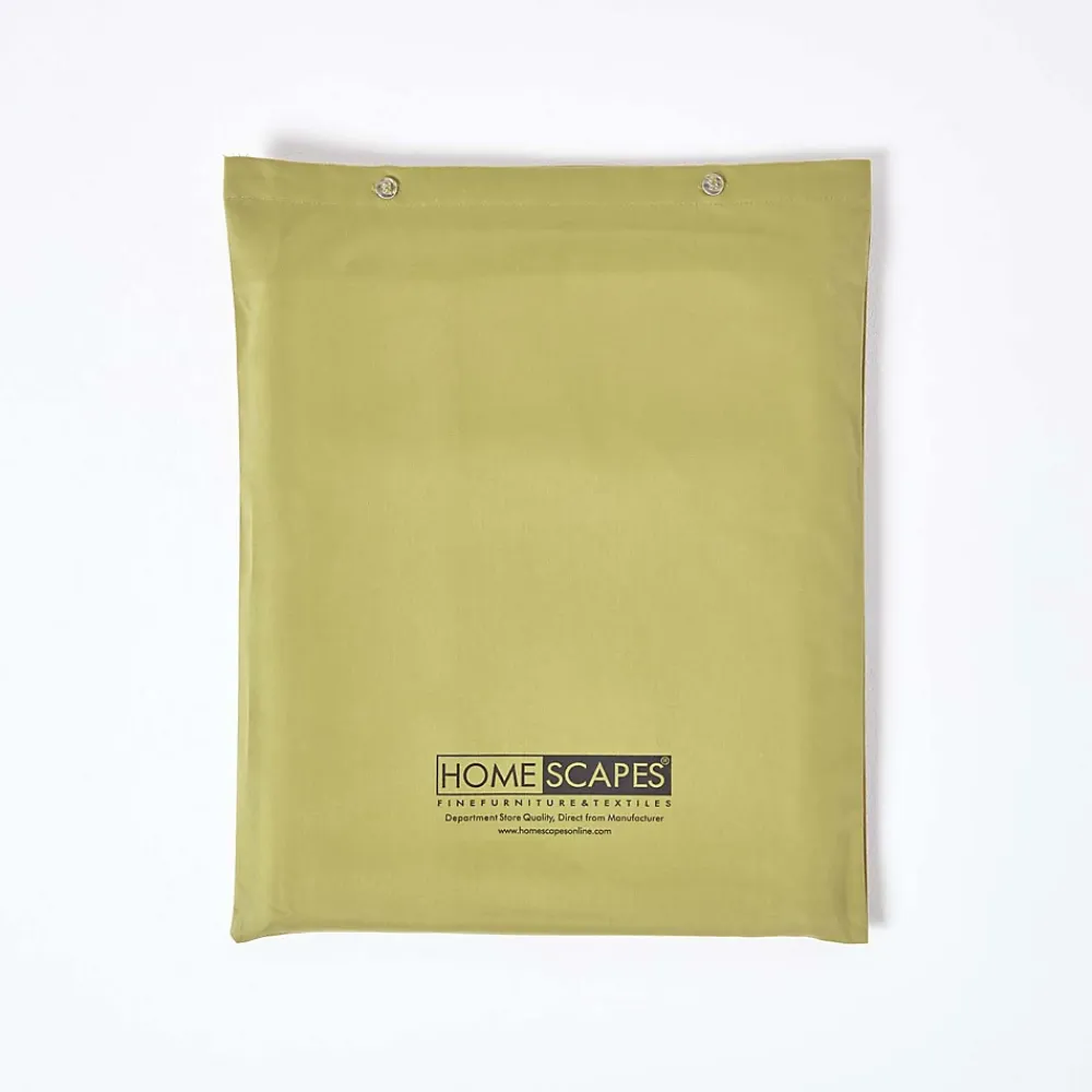 Homescapes Drap-housse uni grand bonnet 100 % coton égyptien 1000 fils vert olive 90 x 190 cm -* Drap Housse|Drap Housse