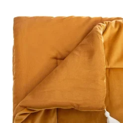 Atmosphera Créateur D'Intérieur Édredon velours 80x180 cm Sonia ocre* Boutis, Couvre-Lit, Édredon