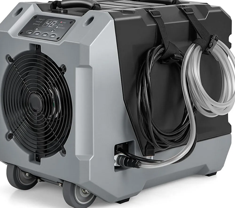 Déshumidificateur 85 L jour Déshumidificateur Mobile avec Dégivrage Automatique Minuterie 24H Tuyau de drainage Pompe Noir>Giantex Discount