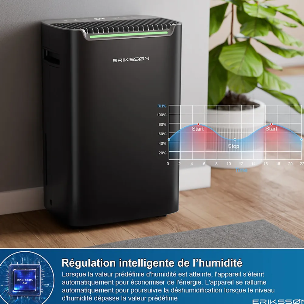 Déshumidificateur 20 litres adapté pour chambre salon cave Dehumidifier>Eriksson Clearance