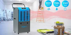 Déshumidificateur d'air industriel 138L/24H réservoir 10L absorbeur d'humidité 1 pièce.><noscript><img width=