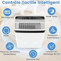 Déshumidificateur d'air 28,5L/Jour, 4 Modes, Réservoir d'Eau 5,5L, Minuterie 0-24H, avec Roues pour Chambre, Salon 35m²><noscript><img width=