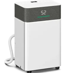 Déshumidificateur d'air 20L/jour mobile silencieux réservoir 4,5L timer 24H écran LED témoin d'humidité filtre lavable>Homcom Best