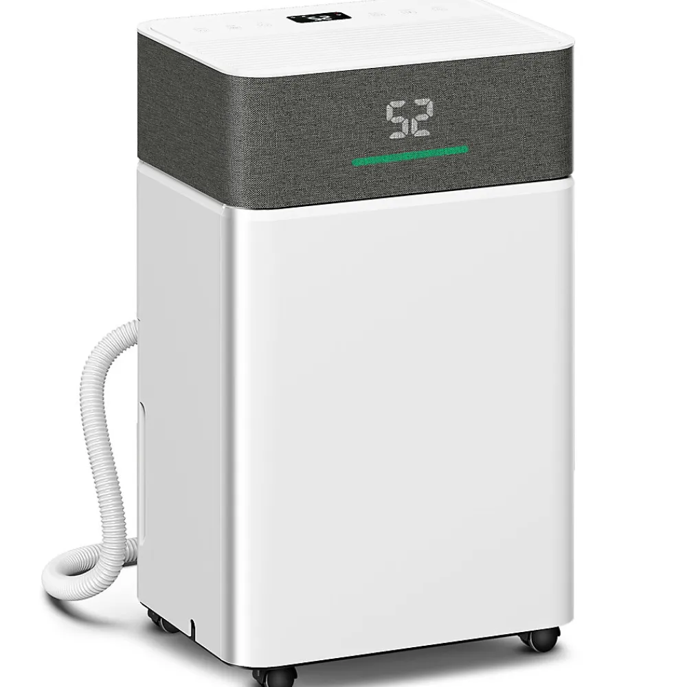 Déshumidificateur d'air 20L/jour mobile silencieux réservoir 4,5L timer 24H écran LED témoin d'humidité filtre lavable>Homcom Best