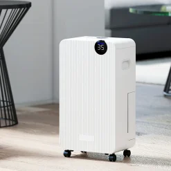 Déshumidificateur d'air 12L/jour mobile silencieux réservoir 2,1L timer 24H écran LED témoin d'humidité filtre lavable>Homcom Best