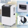 Giantex Déshumidificateur Industriel1300W,118L, Contrôle Humidité,avec 4 Roues, Minuterie 0-24H, pour Entrepôts et Caves* Déshumidificateur D'Air
