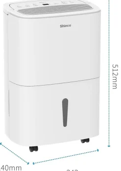 Déshumidificateur Portable Blanc 30L - Purificateur d'Air avec Filtre à Charbon Actif + Minuterie 24h + Drainage Continu><noscript><img width=