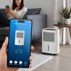 Déshumidificateur 12L avec humidistat intégré et contrôle via application intelligente>Pro Breeze