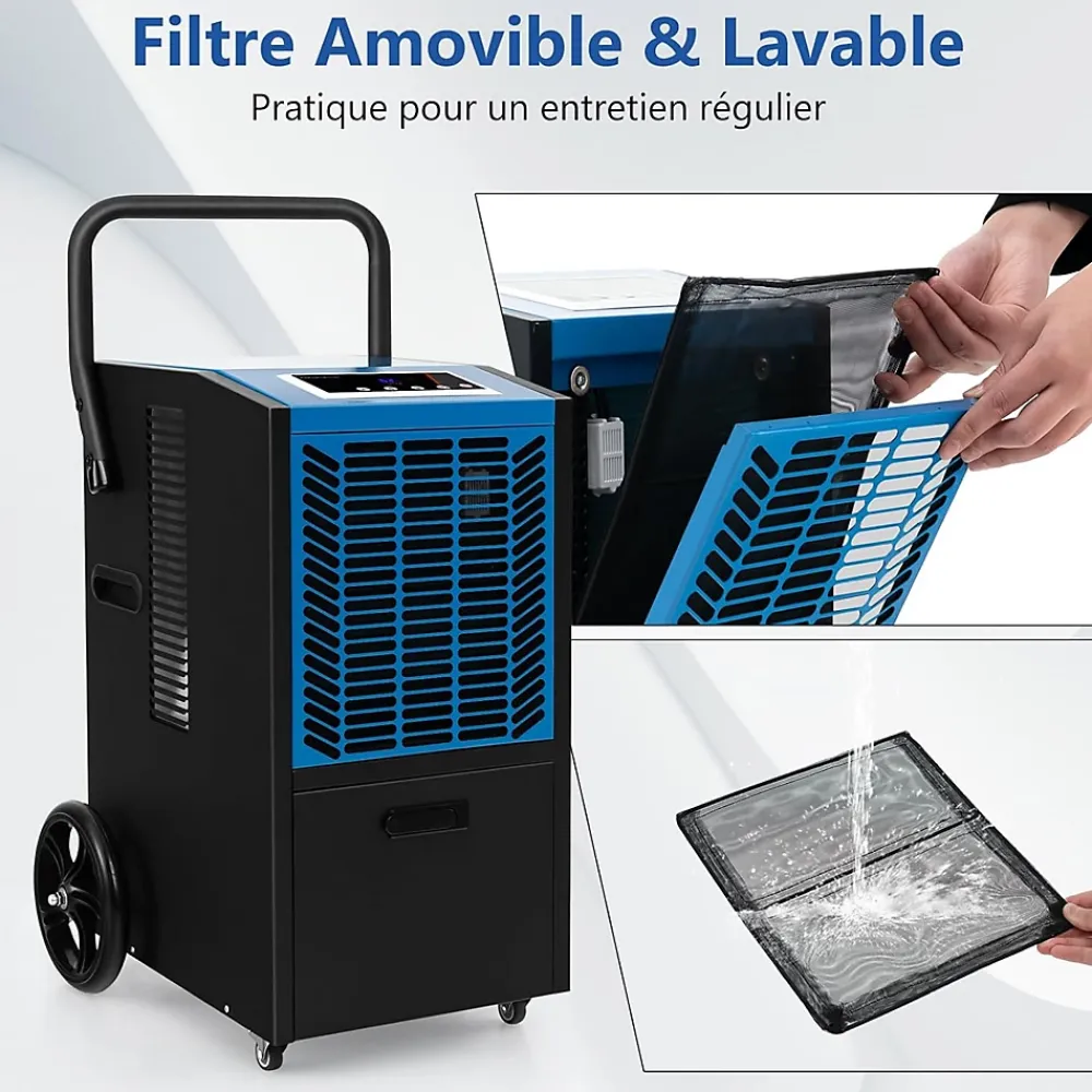 Giantex Déshumidificateur Professionnel 66L/Jour, Déshumidificateur Industriel pour Pièces jusqu'à 418 m²* Déshumidificateur D'Air